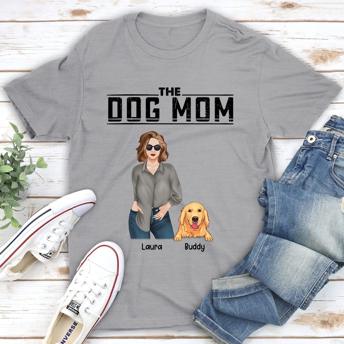 The Dog Mom - Personalized Custom Unisex T-shirt
