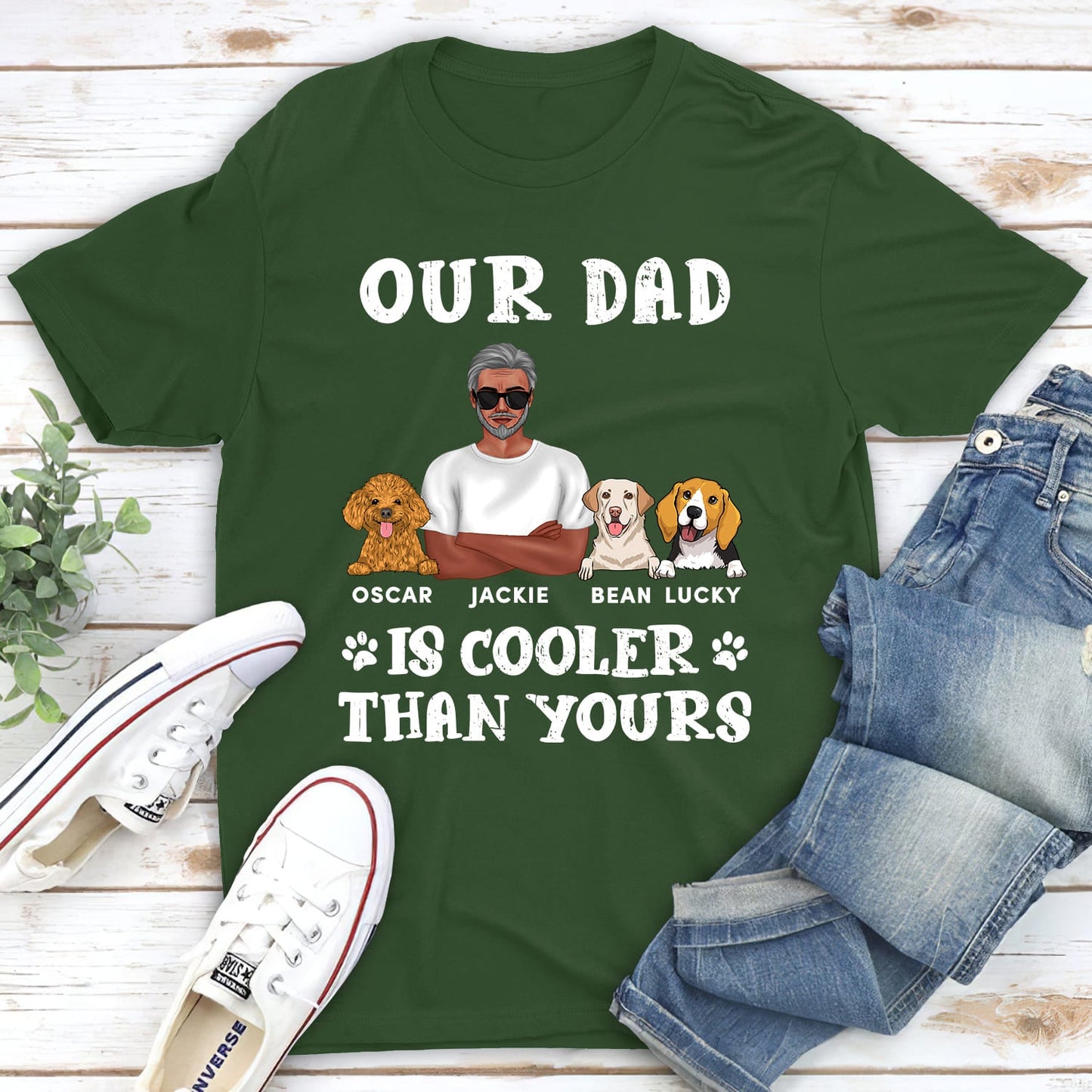 Cooler Dad - Personalized Custom Unisex T-shirt
