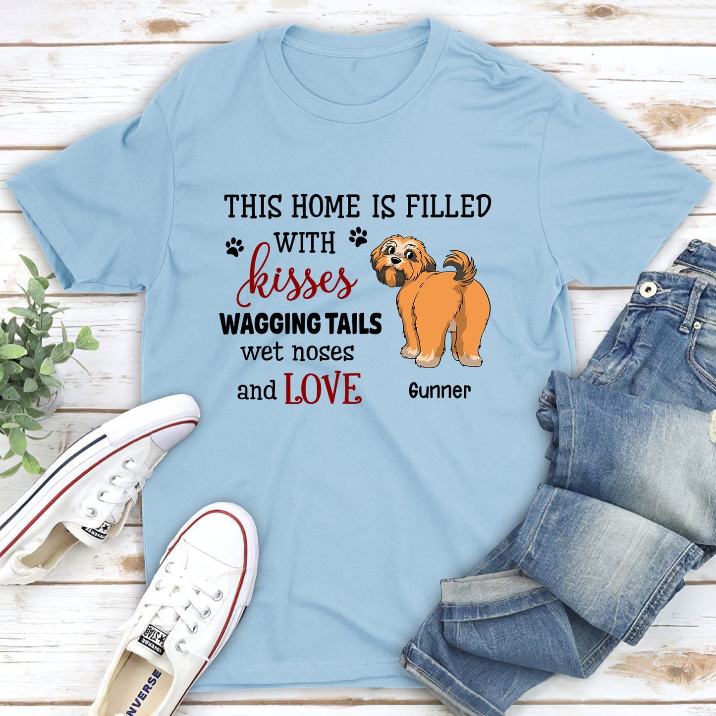 Wagging Tails - Personalized Custom Unisex T-shirt