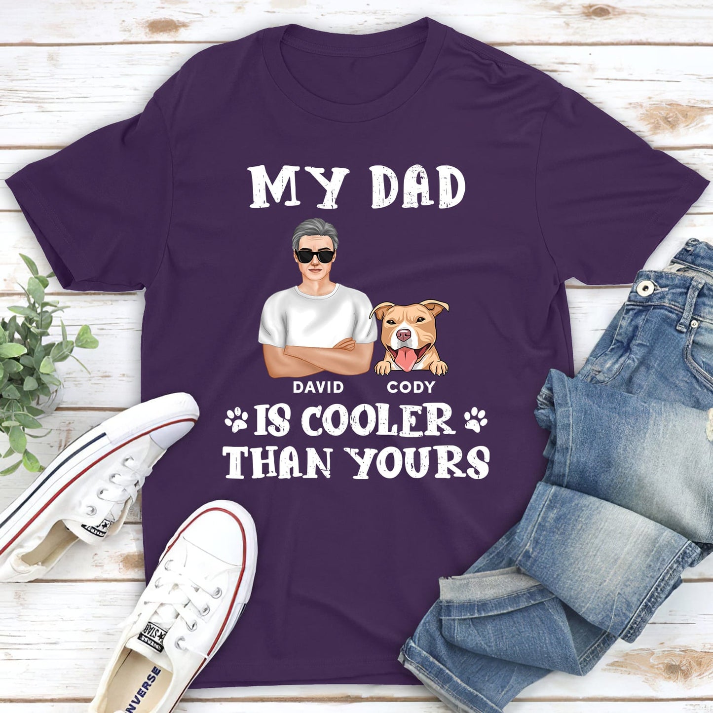 Cooler Dad - Personalized Custom Unisex T-shirt
