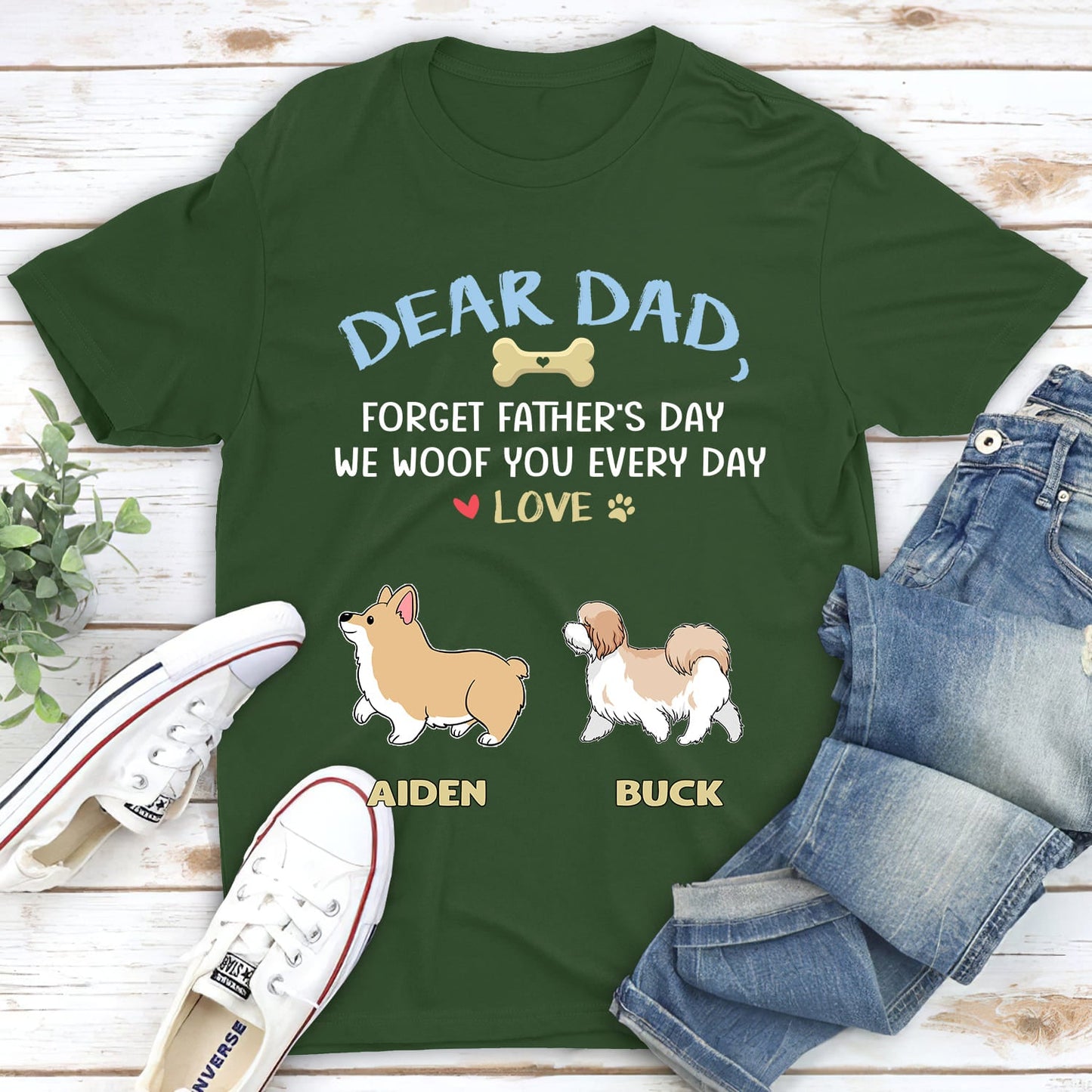 We Woof You, Dad - Personalized Custom Unisex T-shirt