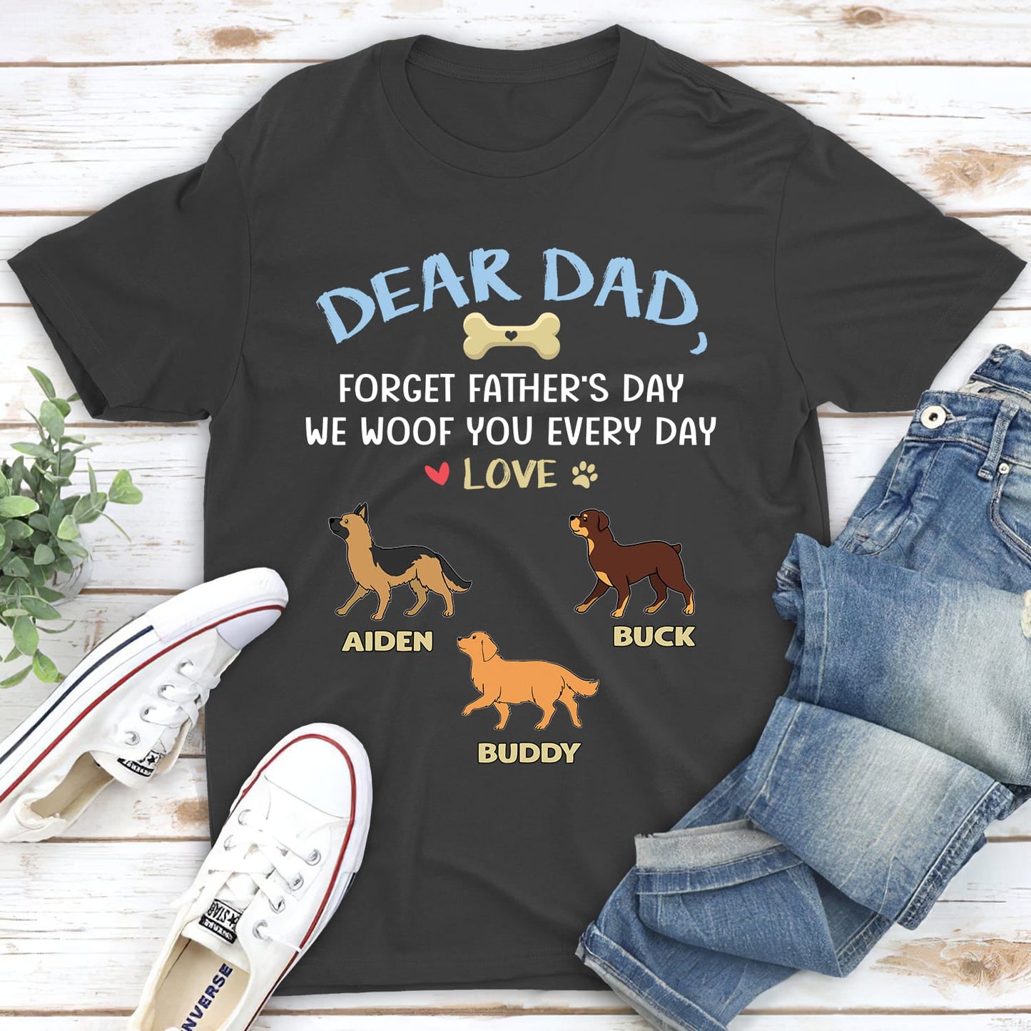 We Woof You, Dad - Personalized Custom Unisex T-shirt