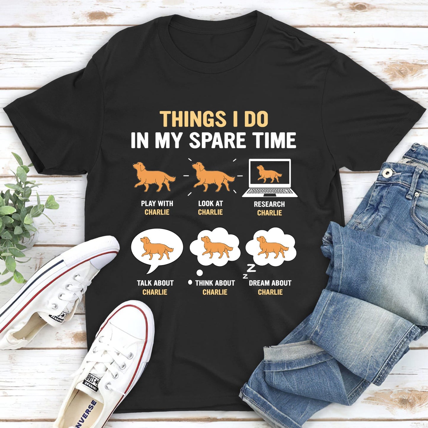 In My Spare Time - Personalized Custom Unisex T-shirt