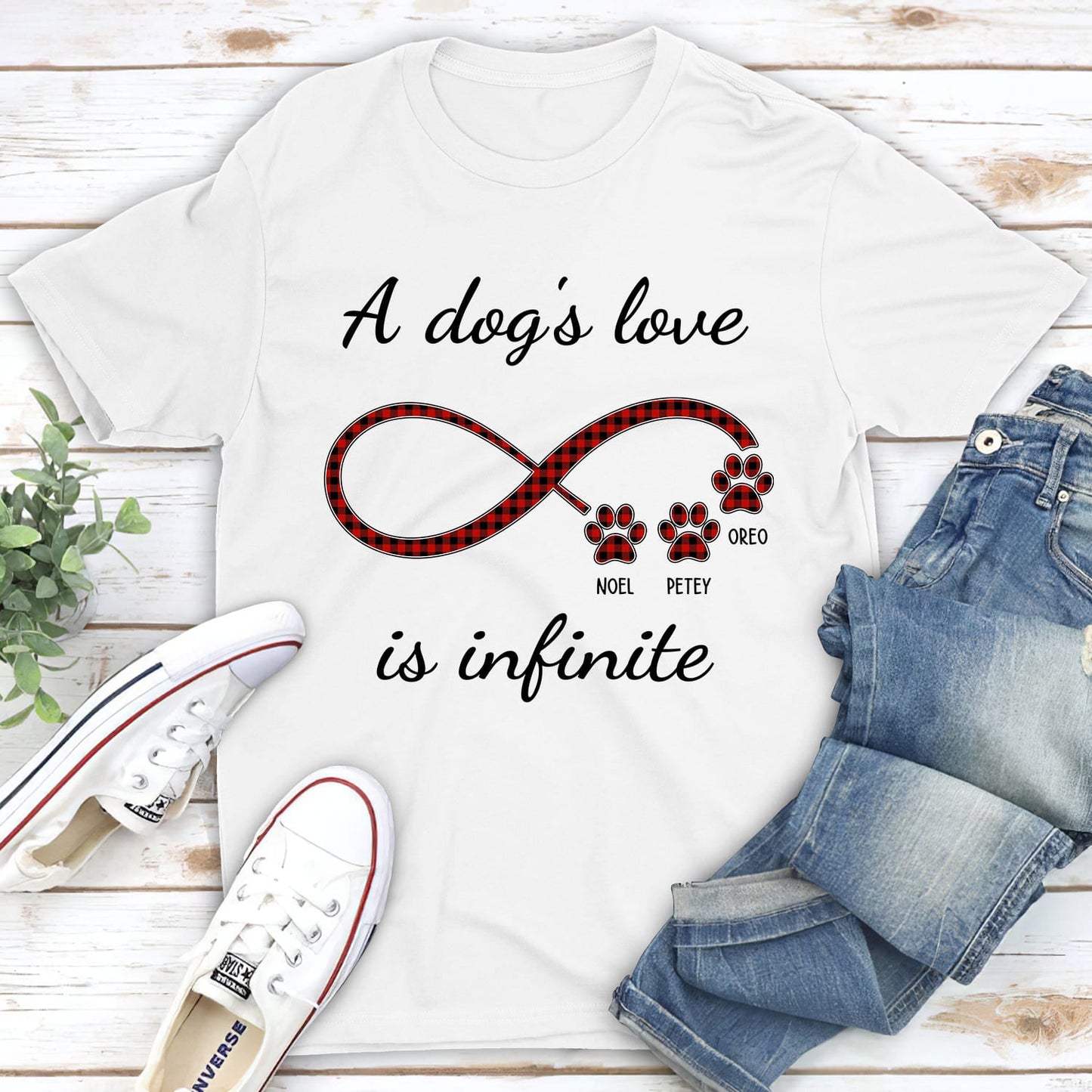 Infinite Love Pattern - Personalized Custom Unisex T-shirt