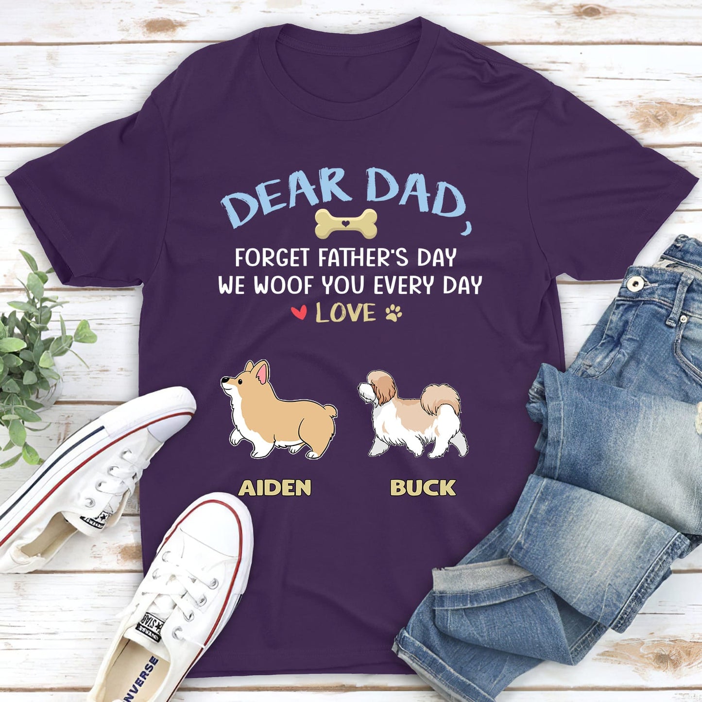 We Woof You, Dad - Personalized Custom Unisex T-shirt