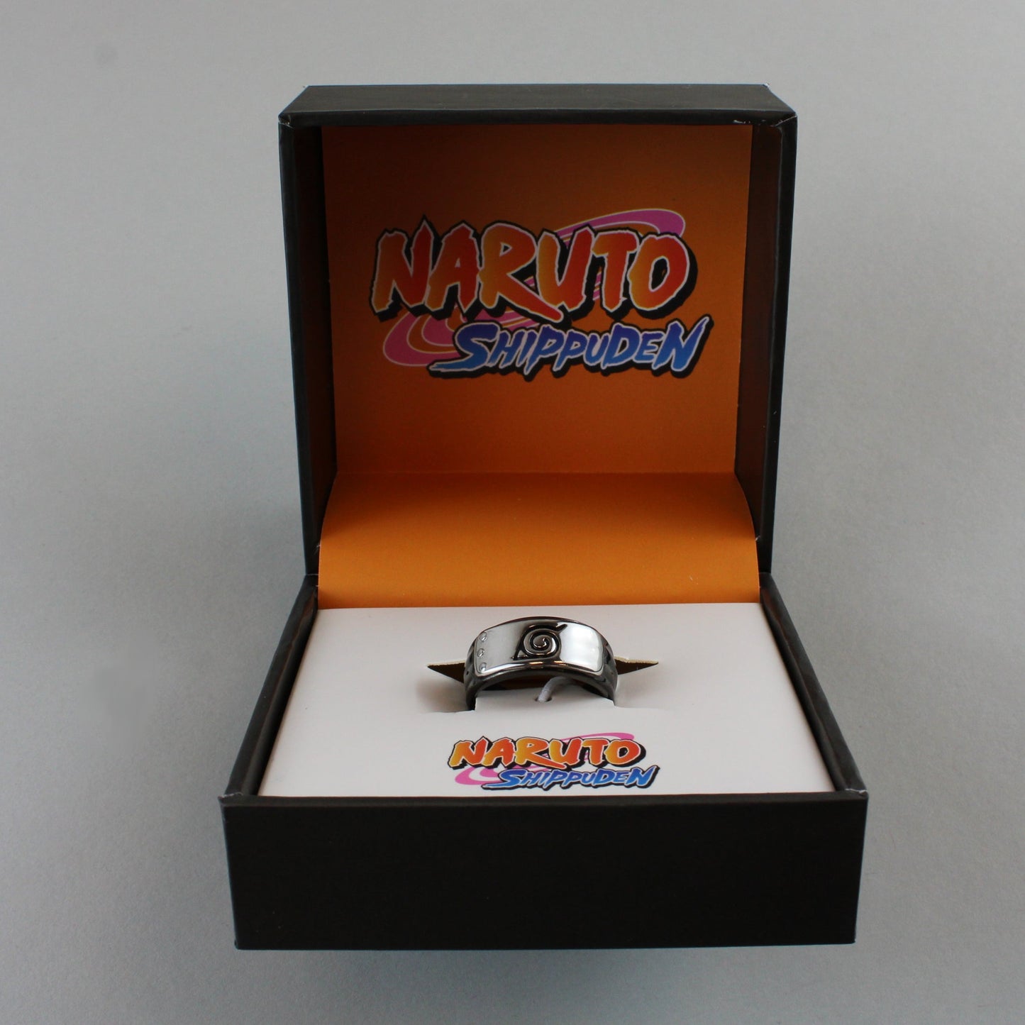 Naruto Leaf Village Black Stainless Steel Ring