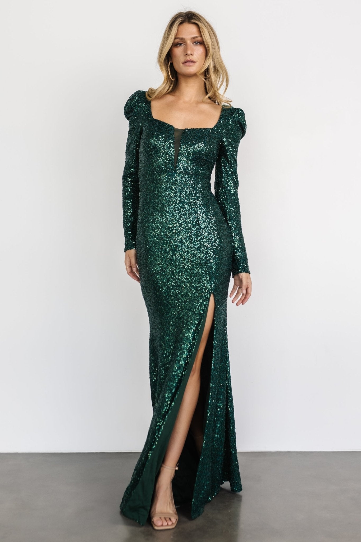 Nicolette Sequin Gown | Green - Baltic Born