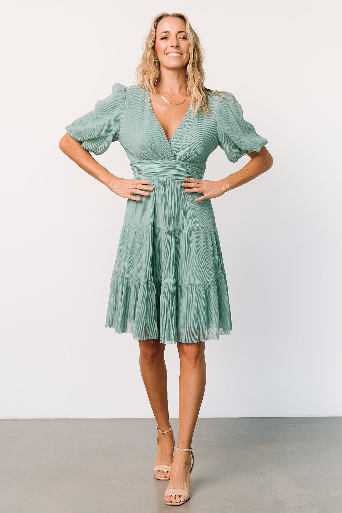 Patrice Midi Dress | Dusty Green - Baltic Born