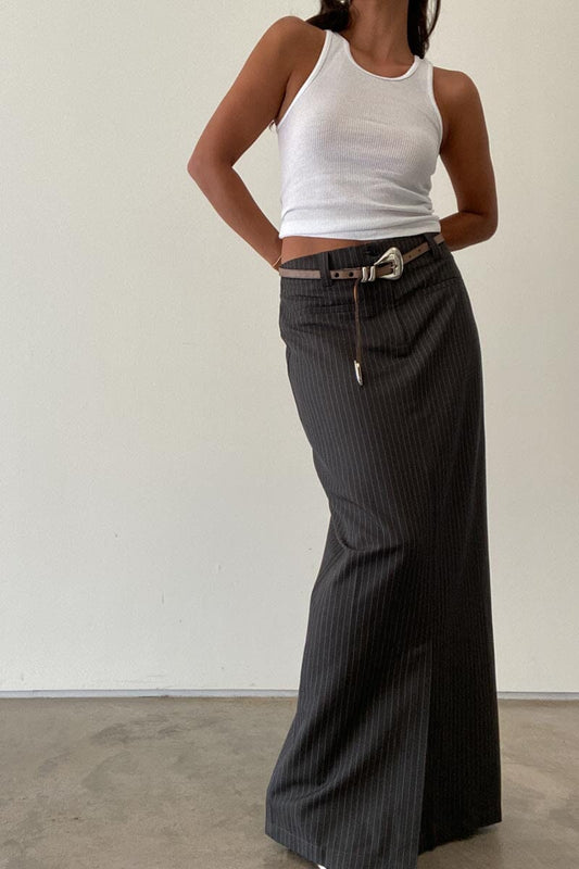 Pinstripe Maxi Skirt