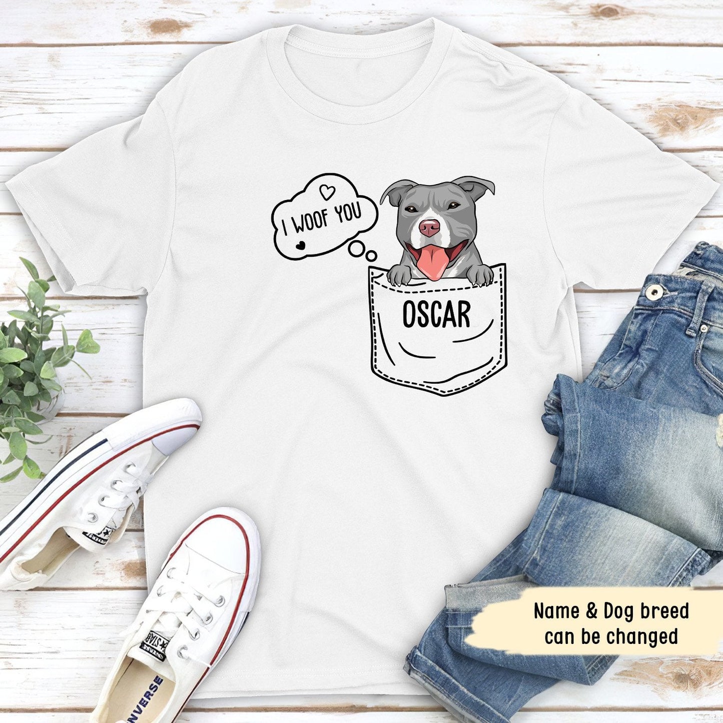 Pocket Dog -  Personalized Custom Premium Unisex T-shirt