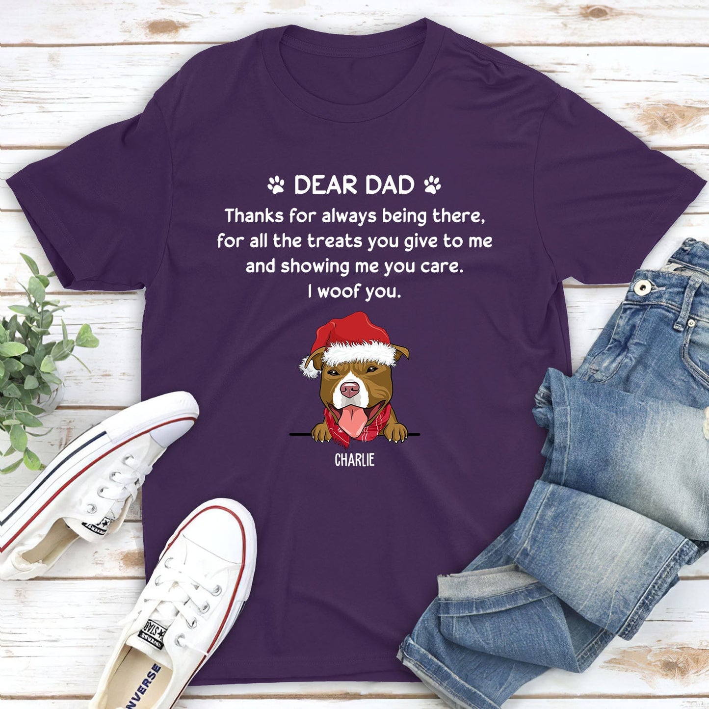 Thank You Dog Mom/Dad - Personalized Custom Unisex T-shirt