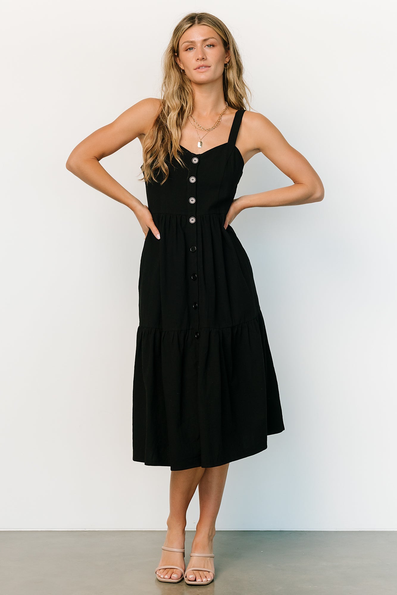 Sammy Tank Midi Dress | Black - Baltic Born