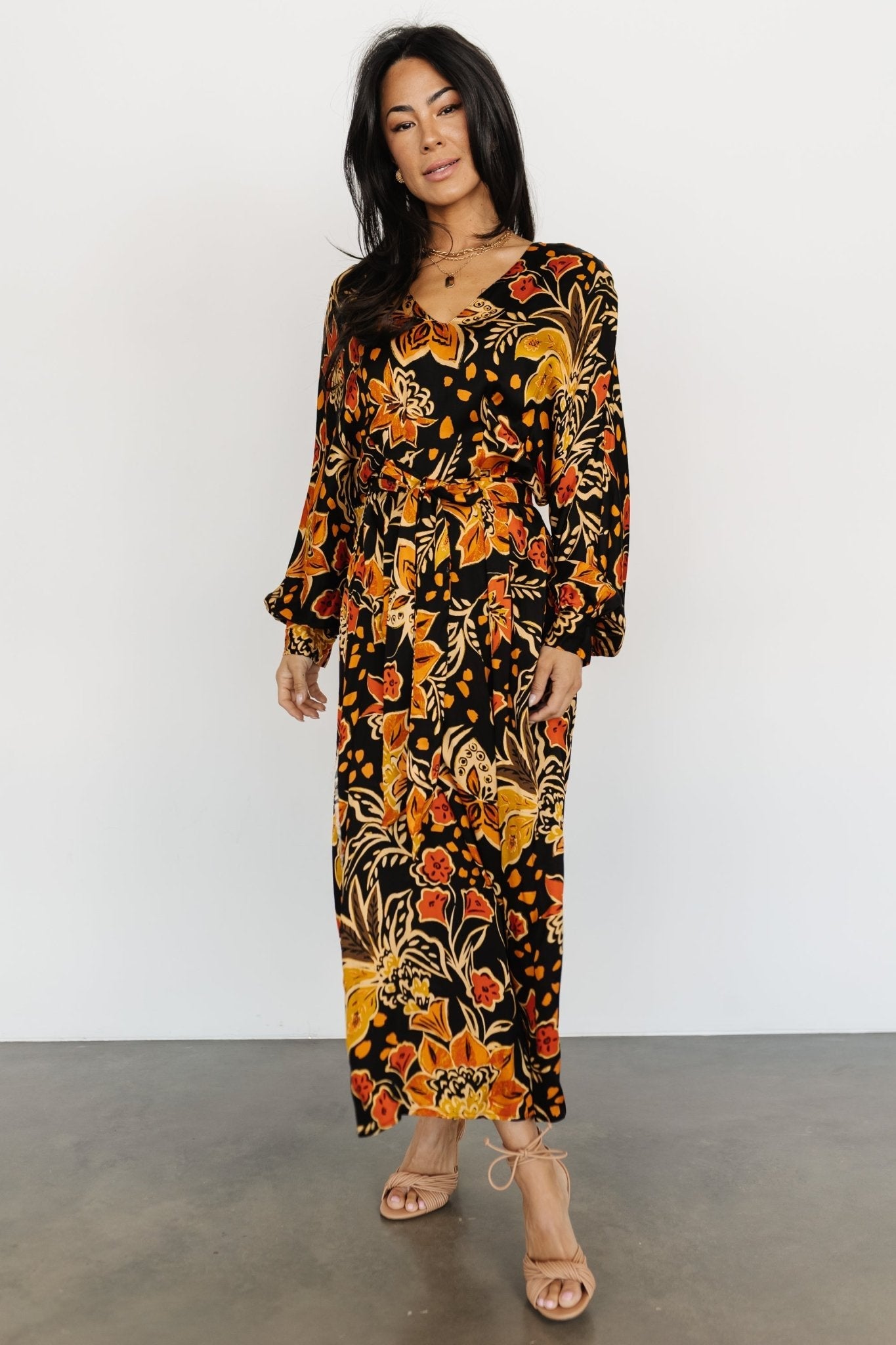 Sarabi Maxi Dress | Black Multi - Baltic Born