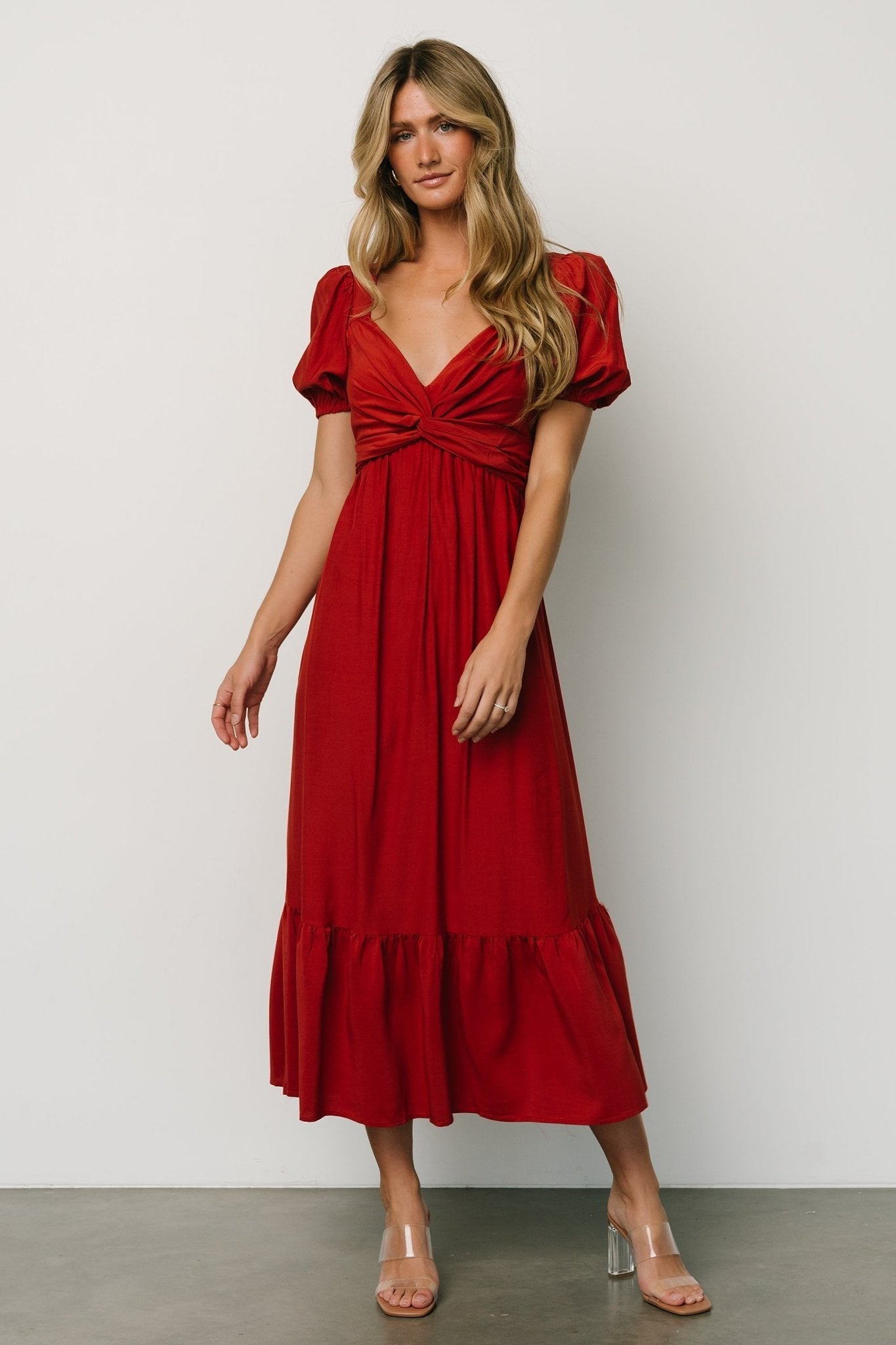 Shaylie Midi Dress | Rust - Baltic Born