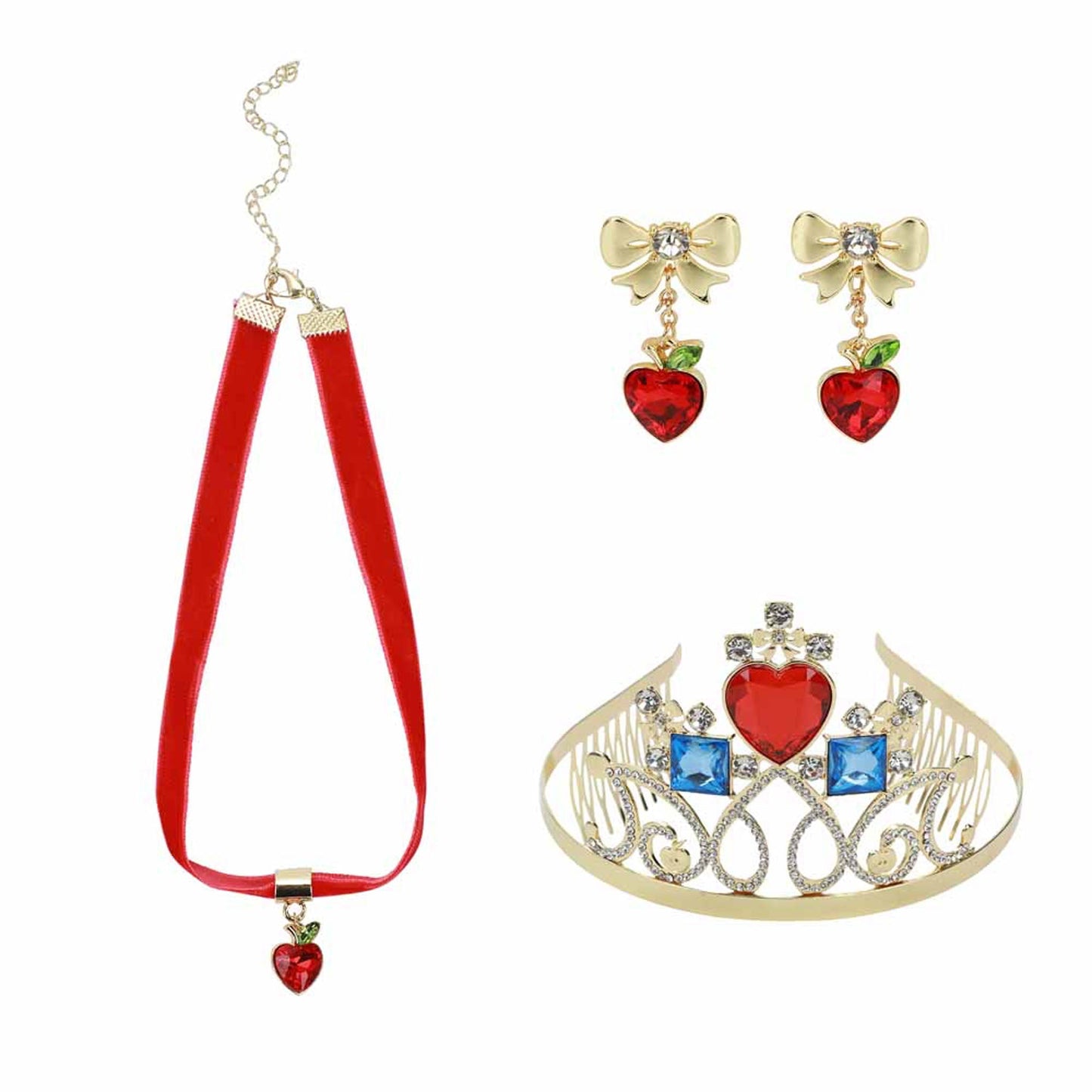 Snow White Tiara, Earrings, and Necklace Set