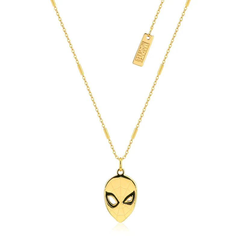 Spider-Man Mask Gold Necklace