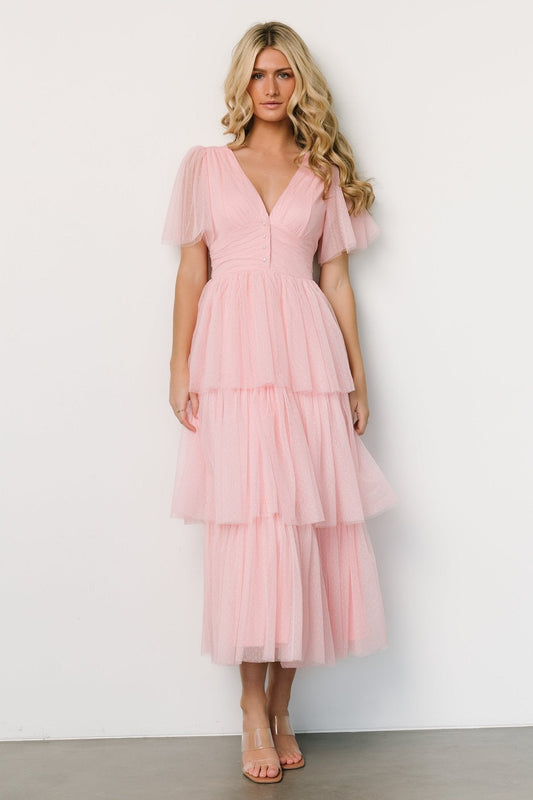 Starlet Tiered Maxi Dress | Blush - Baltic Born