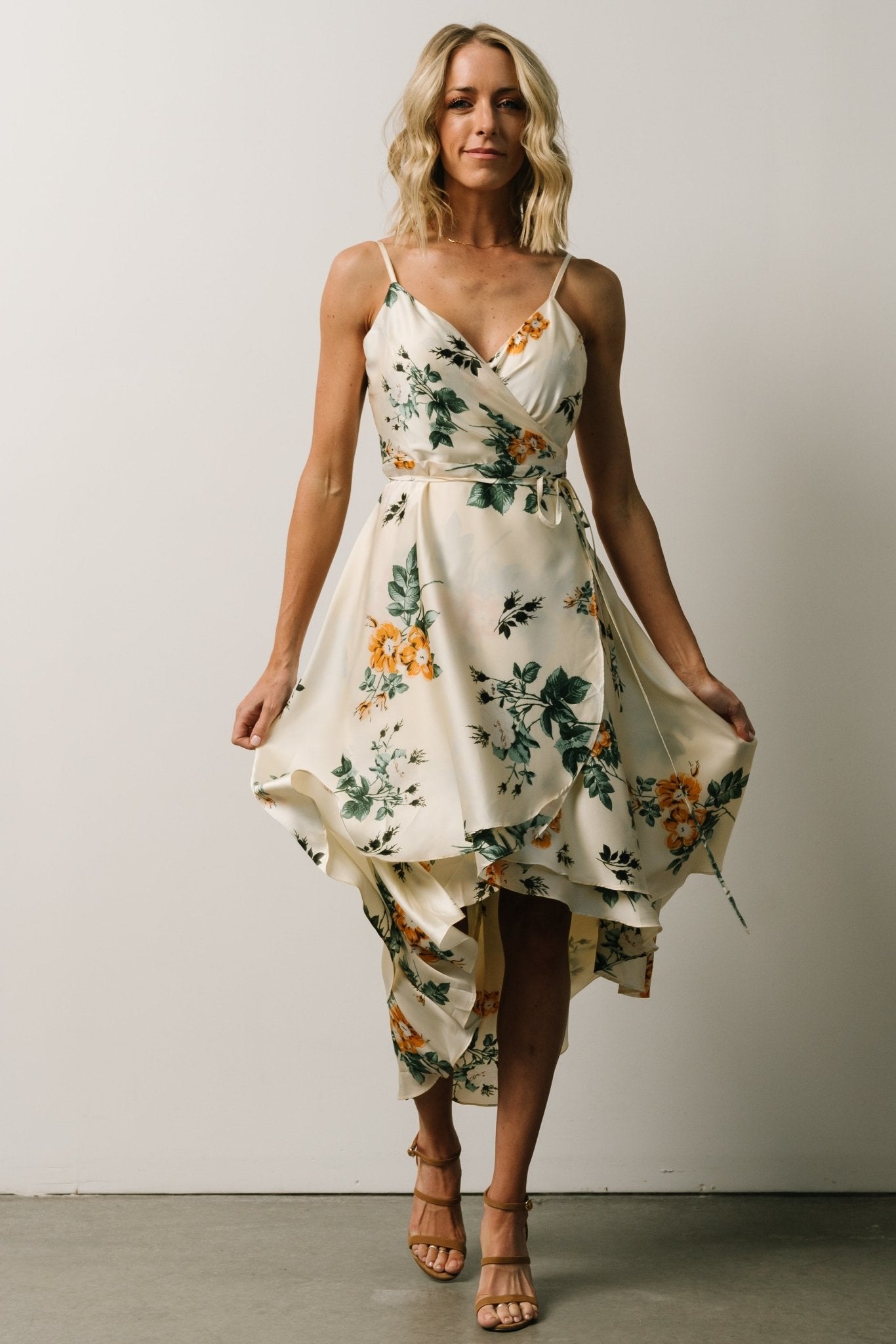 Steffi Tulip Wrap Dress | Ivory Floral - Baltic Born