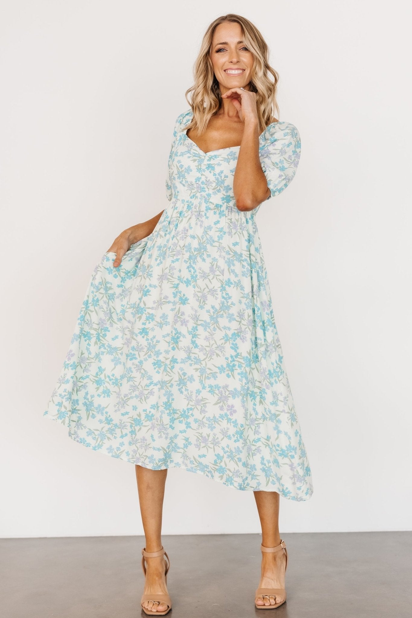 Stiles Midi Dress | Mint Multi - Baltic Born