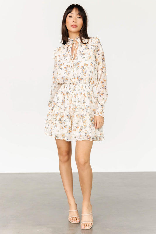 Ultima Mini Dress | Cream Multi - Baltic Born