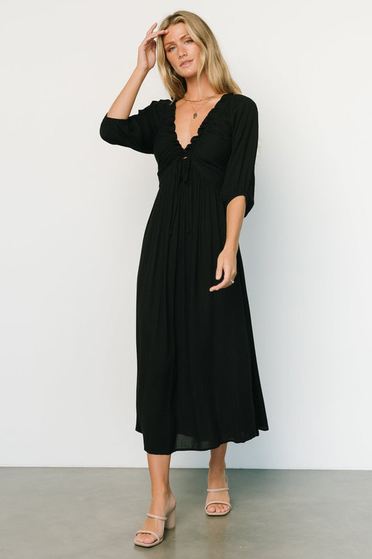 Vicki Midi Dress | Black - Baltic Born