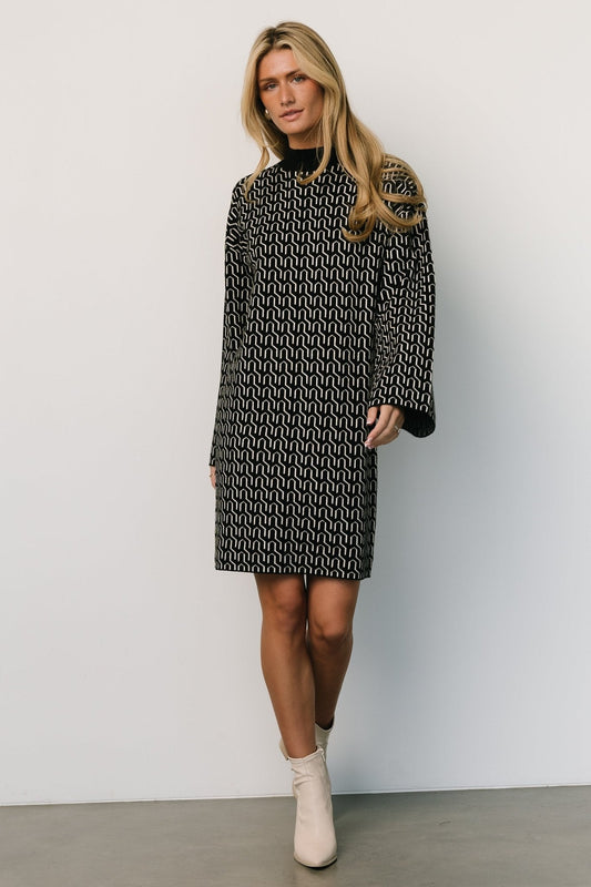 Webster Sweater Dress | Black Print - Baltic Born