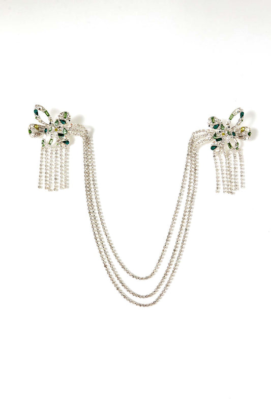 LIME FLOWER CHAIN PIN